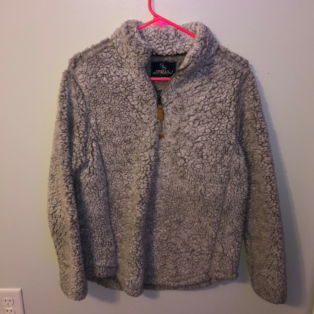 simply southern fuzzy pullover